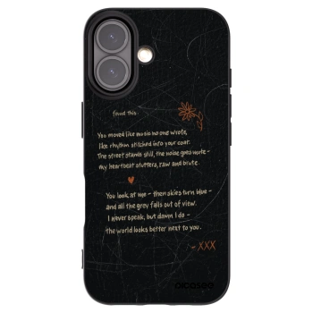 Picasee husă neagră din silicon pentru Apple iPhone 16 - POET