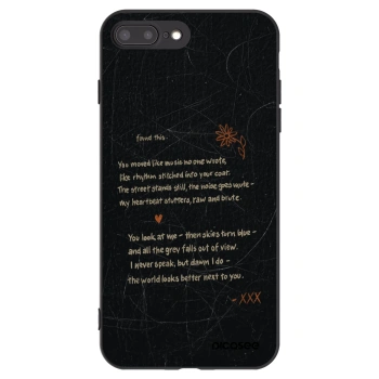 Picasee husă neagră din silicon pentru Apple iPhone 8 Plus - POET
