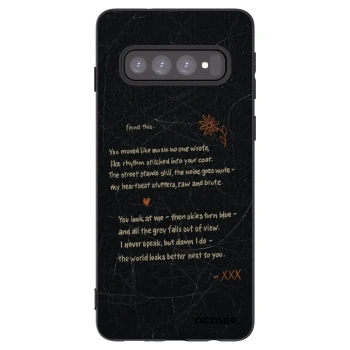Picasee husă neagră din silicon pentru Samsung Galaxy S10 G973 - POET