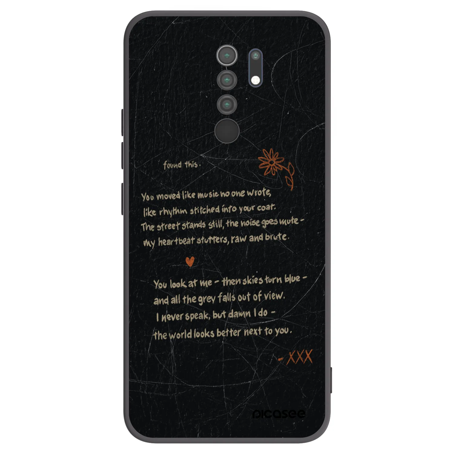 Picasee husă neagră din silicon pentru Xiaomi Redmi 9 - POET