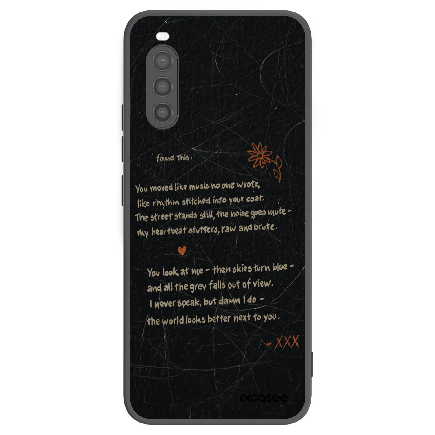 Picasee husă neagră din silicon pentru Sony Xperia 10 II - POET