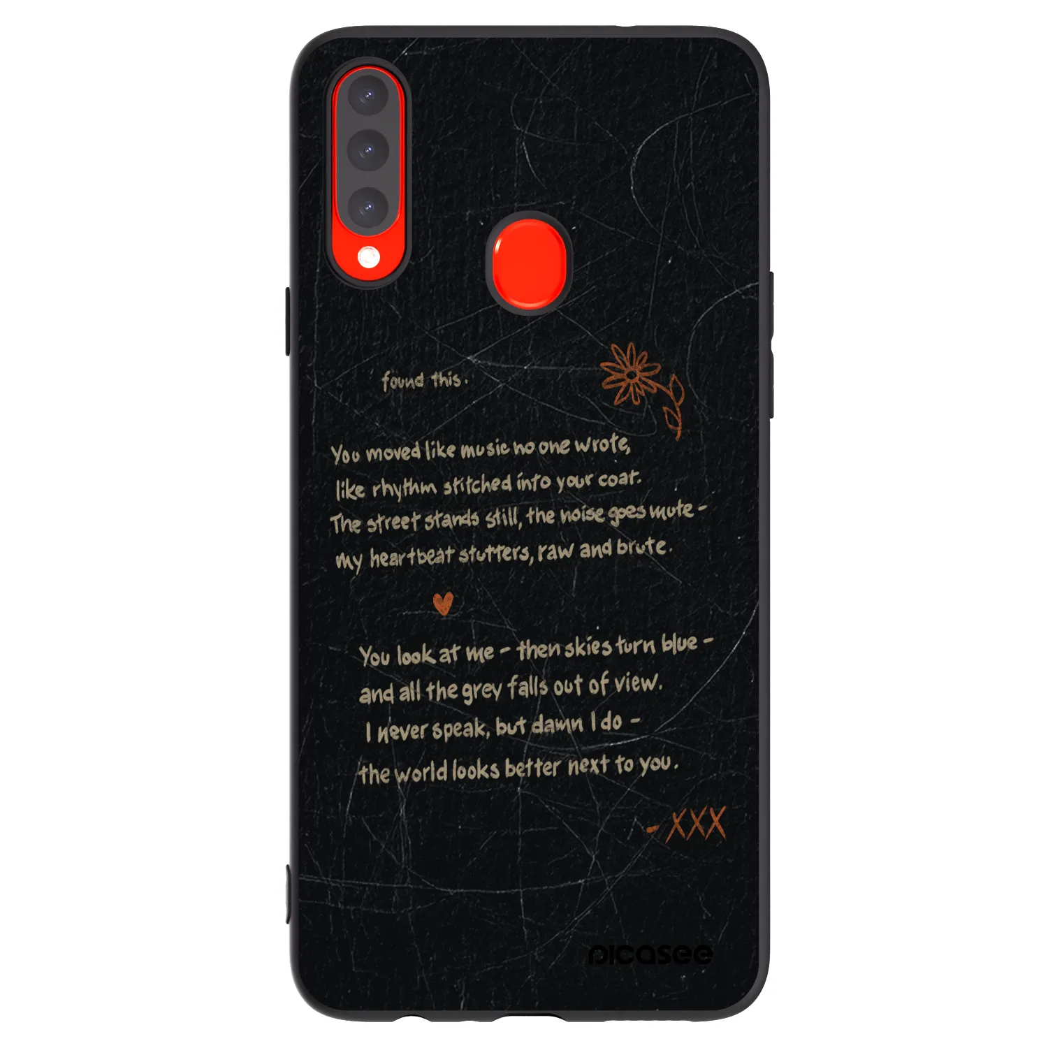 Picasee husă neagră din silicon pentru Samsung Galaxy A20s - POET