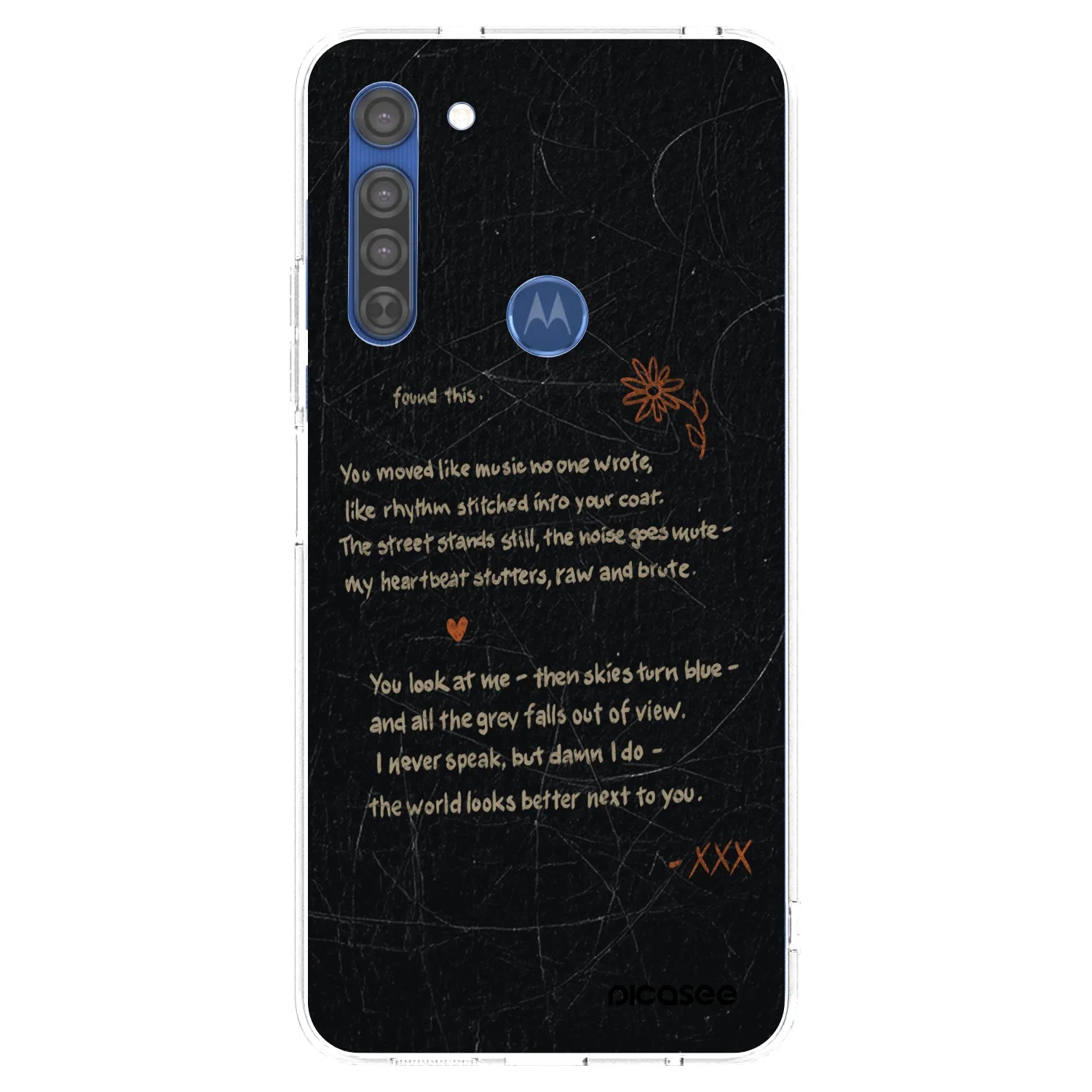 Picasee husă transparentă din silicon pentru Motorola Moto G8 - POET