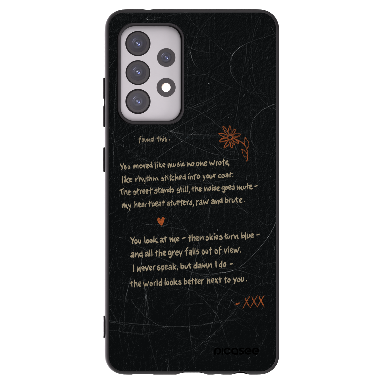Picasee husă neagră din silicon pentru Samsung Galaxy A52 5G A525F - POET