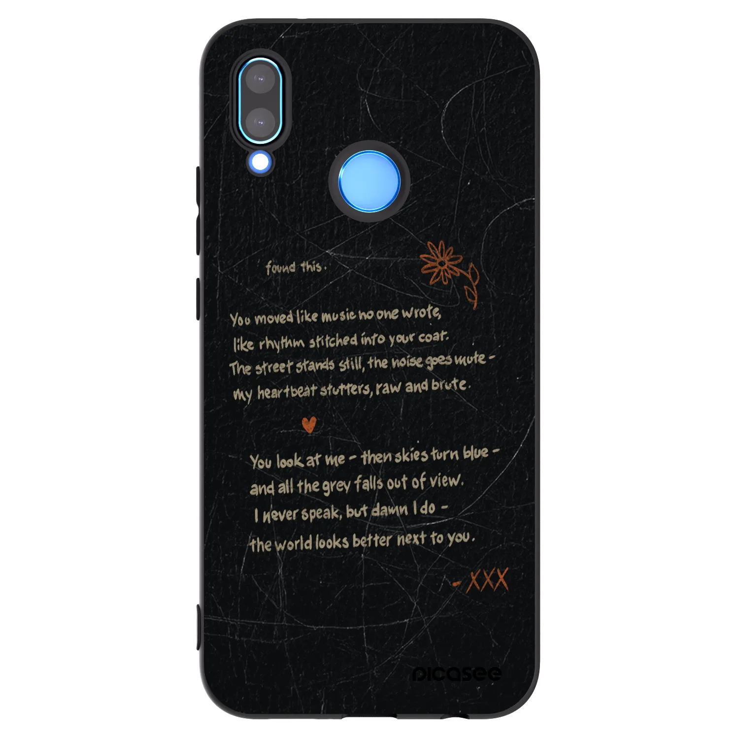 Picasee husă neagră din silicon pentru Huawei P20 Lite - POET