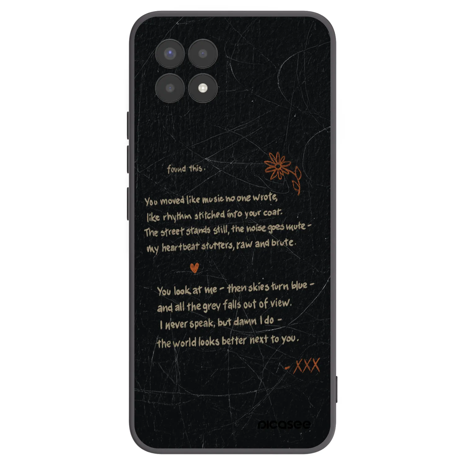Picasee husă neagră din silicon pentru Realme 8i - POET