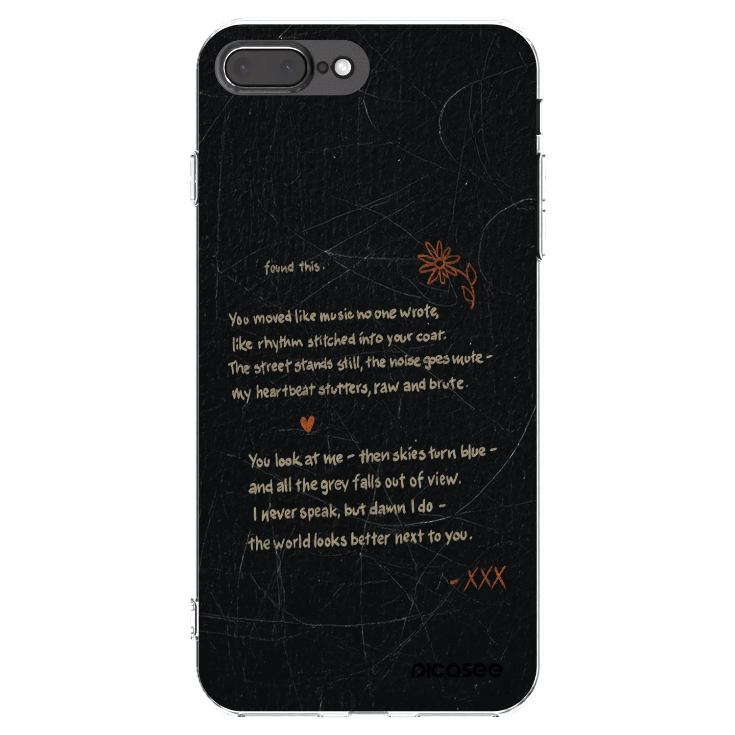 Picasee husă transparentă din silicon pentru Apple iPhone 7 Plus - POET