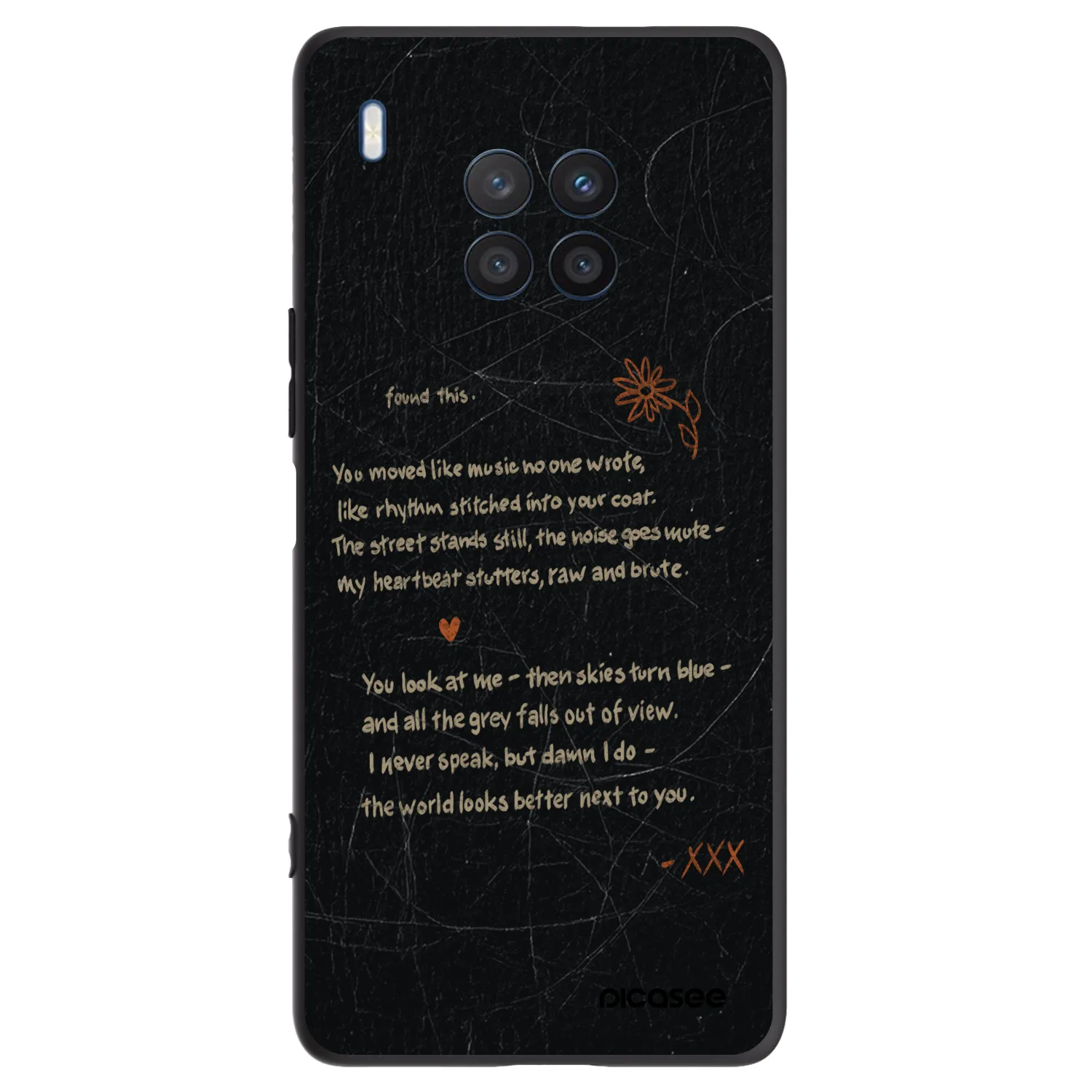 Picasee husă neagră din silicon pentru Honor 50 Lite - POET