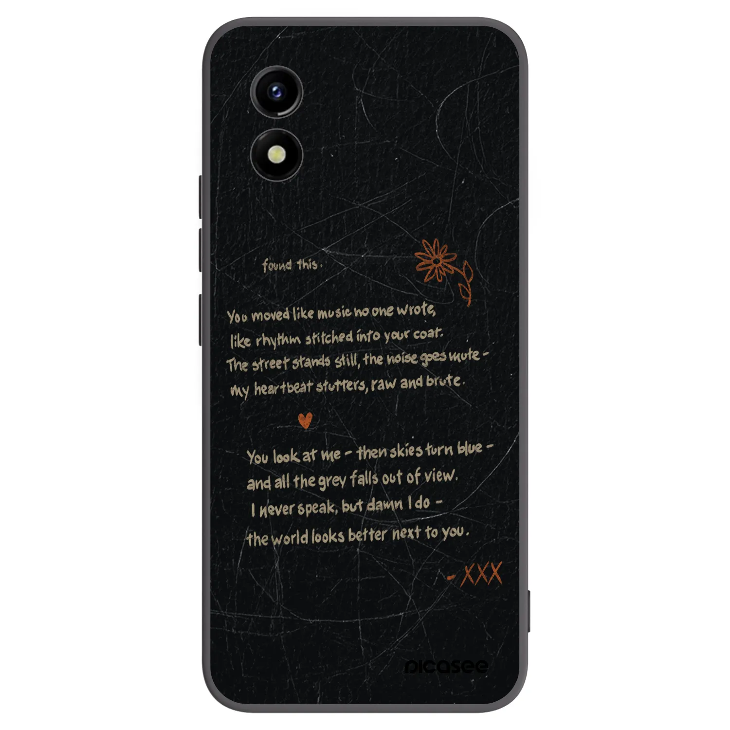 Picasee husă neagră din silicon pentru Vivo Y01 - POET