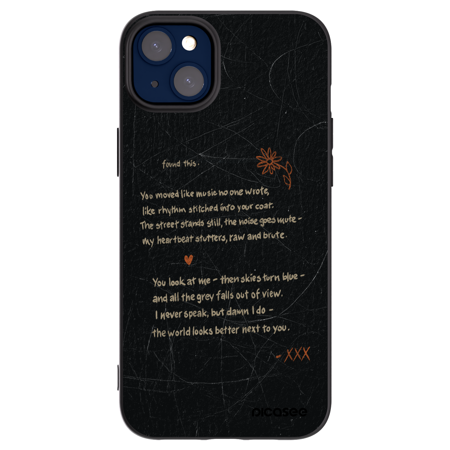 Picasee husă neagră din silicon pentru Apple iPhone 14 Plus - POET