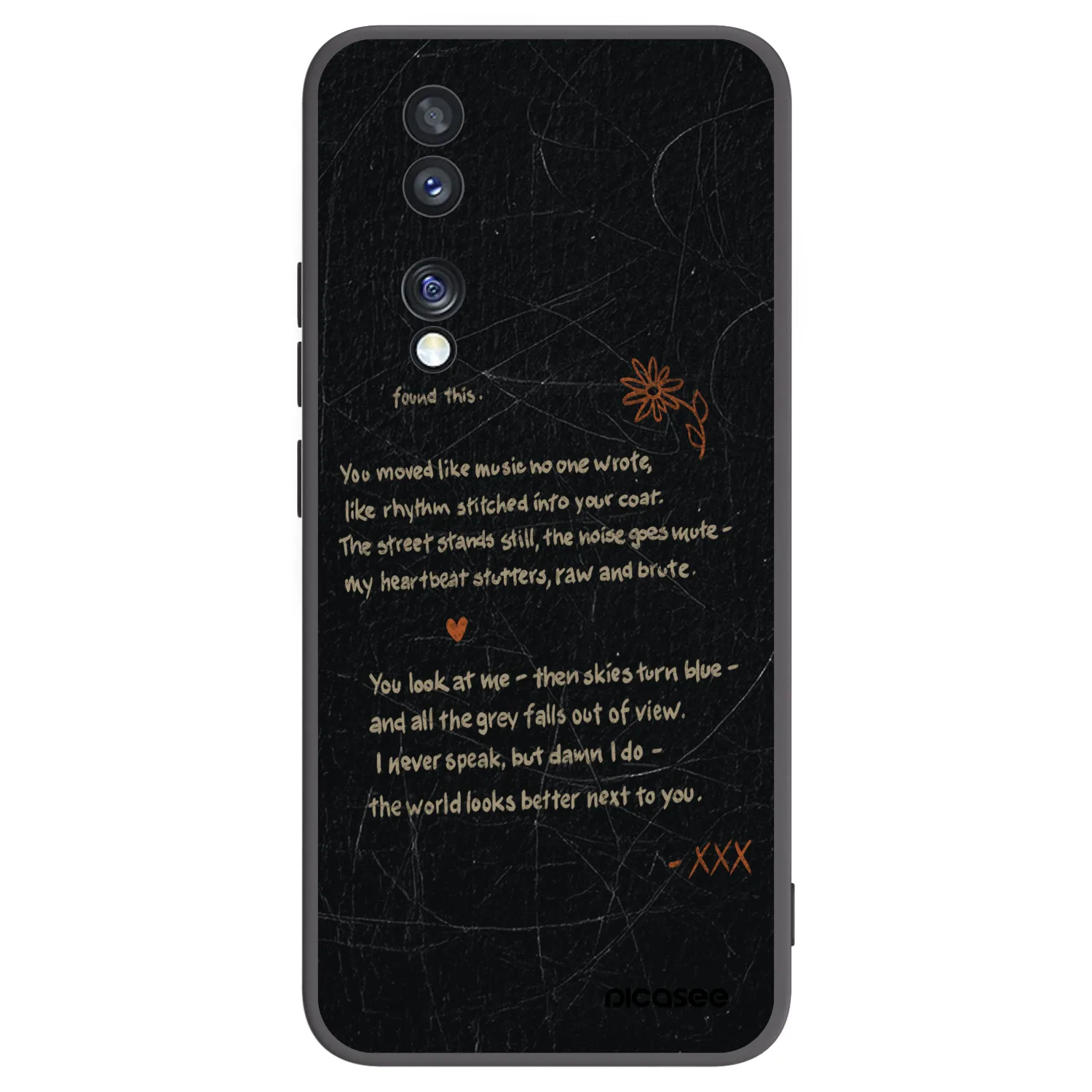 Picasee husă neagră din silicon pentru Honor 70 - POET