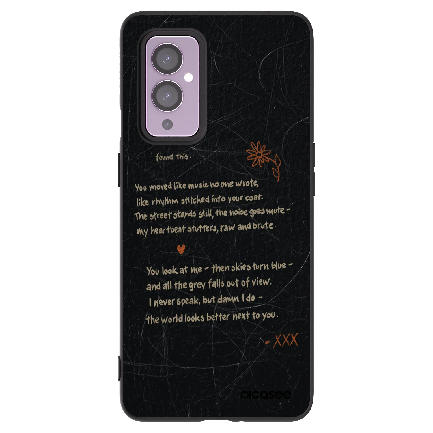 Picasee husă neagră din silicon pentru OnePlus 9 - POET