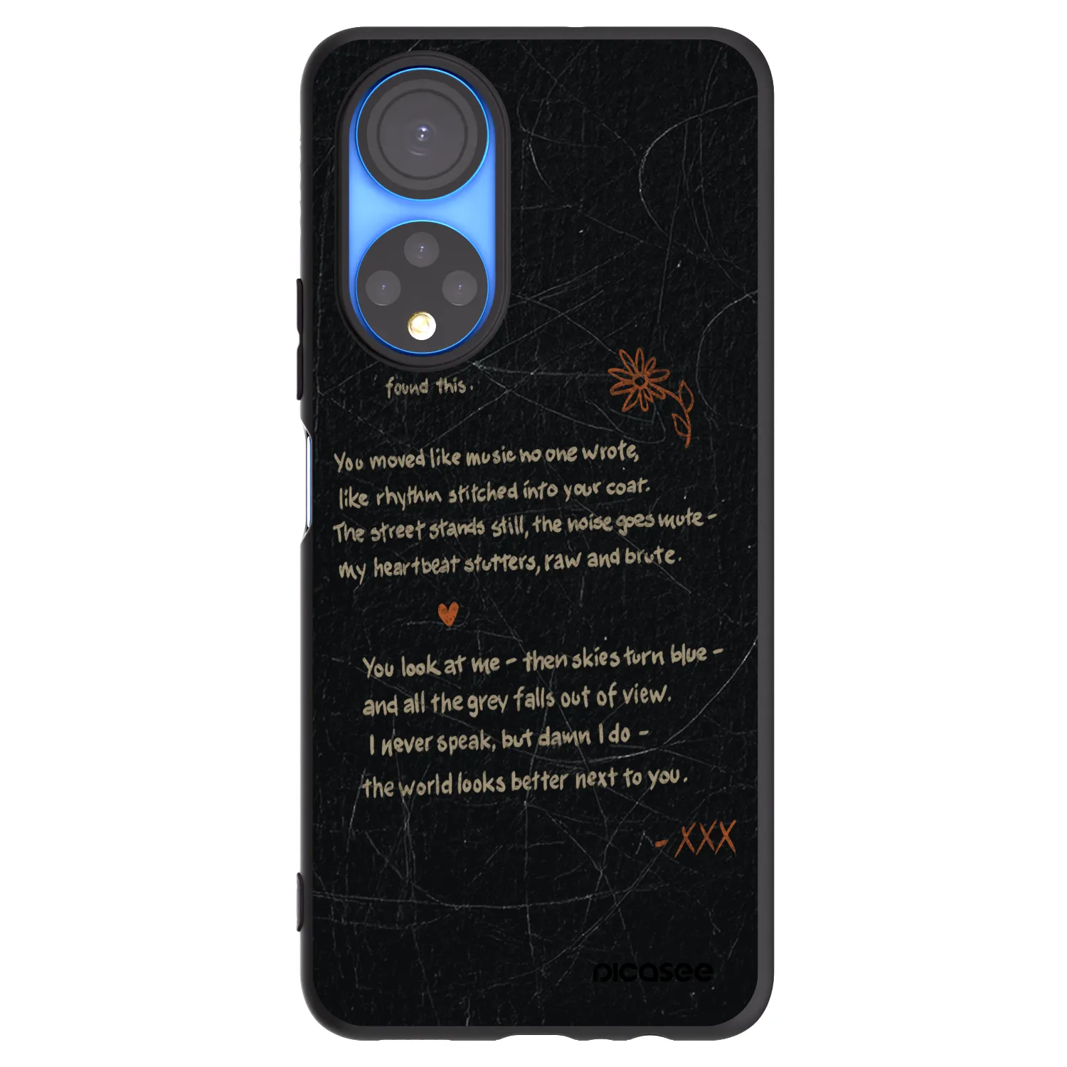 Picasee husă neagră din silicon pentru Honor X7 - POET