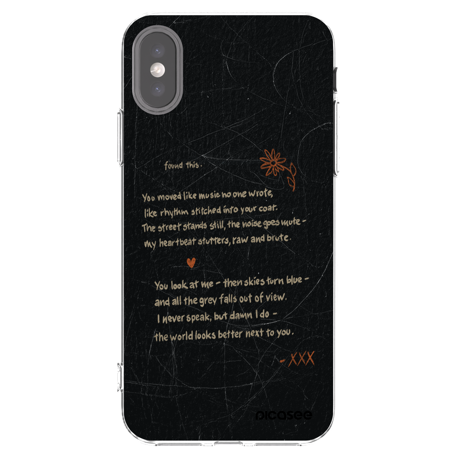 Picasee husă transparentă din silicon pentru Apple iPhone X/XS - POET