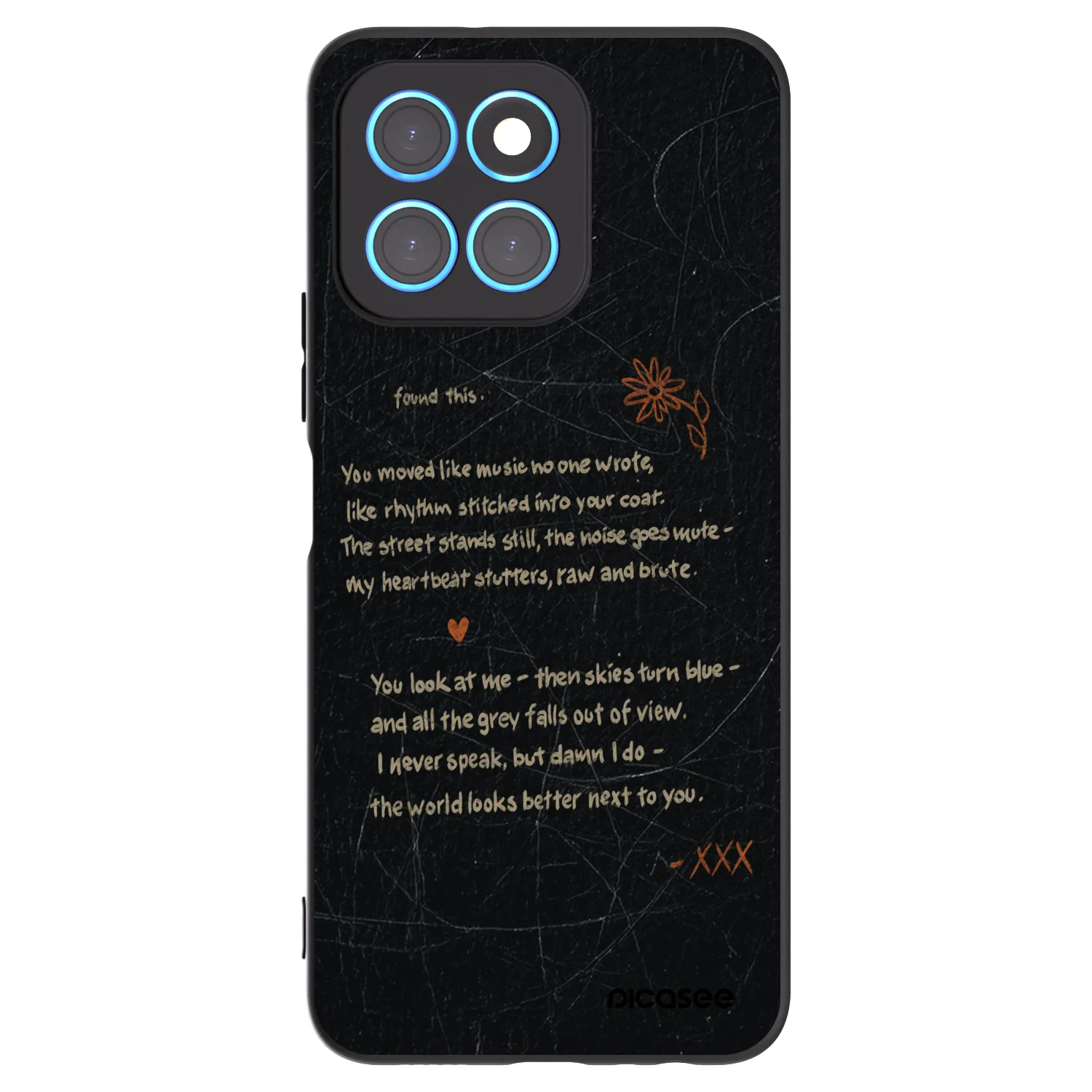 Picasee husă neagră din silicon pentru Honor X6 - POET