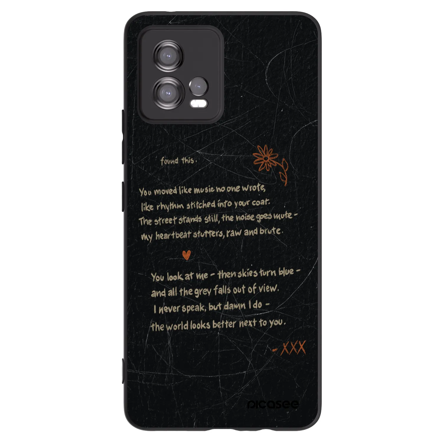 Picasee husă neagră din silicon pentru Motorola Moto G72 - POET