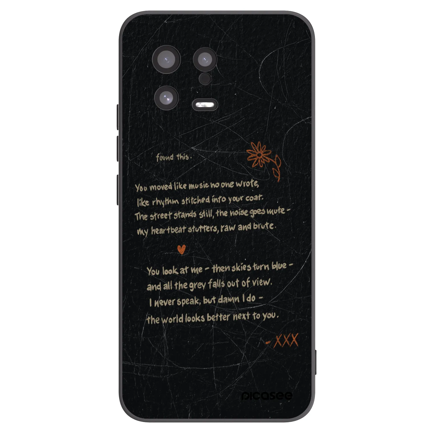 Picasee husă neagră din silicon pentru Xiaomi 13 - POET