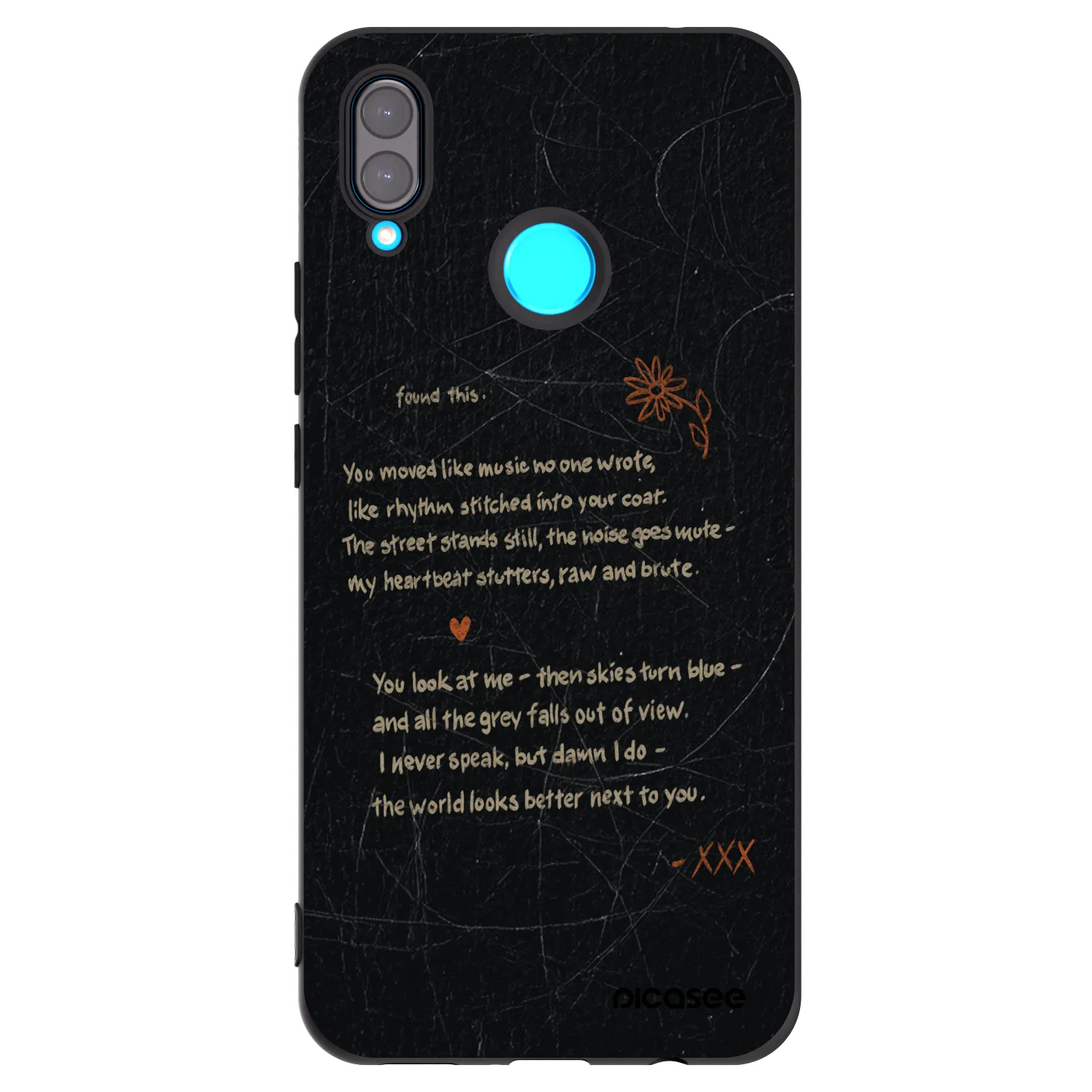 Picasee husă neagră din silicon pentru Huawei Nova 3i - POET