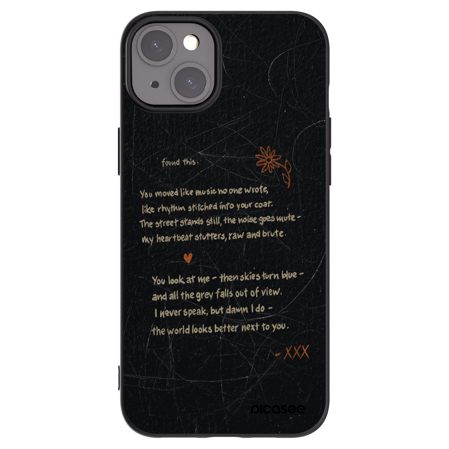 Picasee husă neagră din silicon pentru Apple iPhone 15 Plus - POET