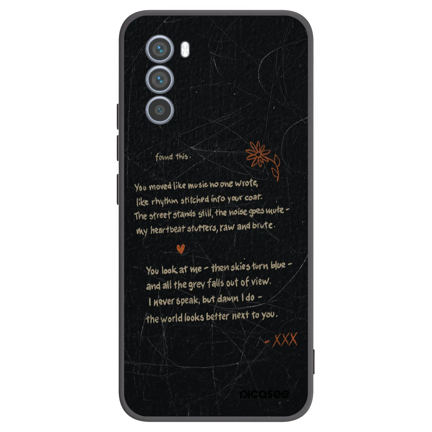 Picasee husă neagră din silicon pentru Motorola Moto G62 - POET