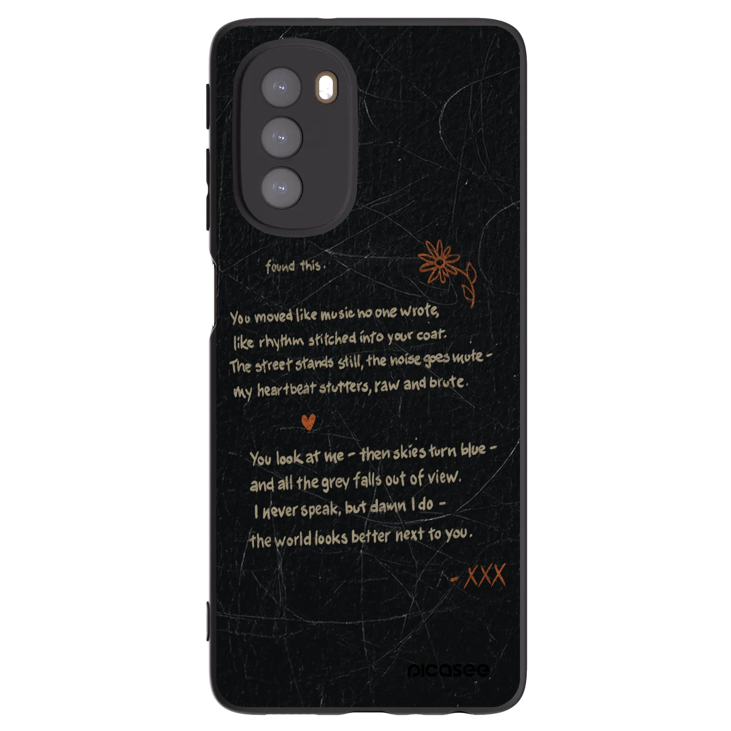 Picasee husă neagră din silicon pentru Motorola Moto G51 - POET