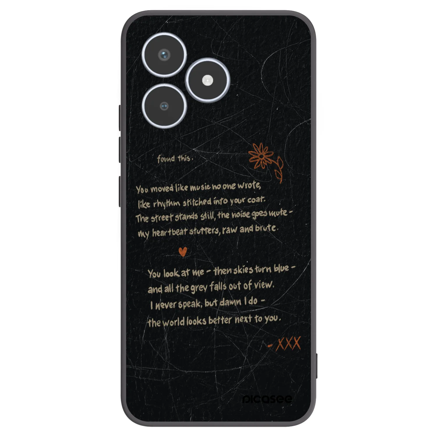 Picasee husă neagră din silicon pentru Realme C53 - POET