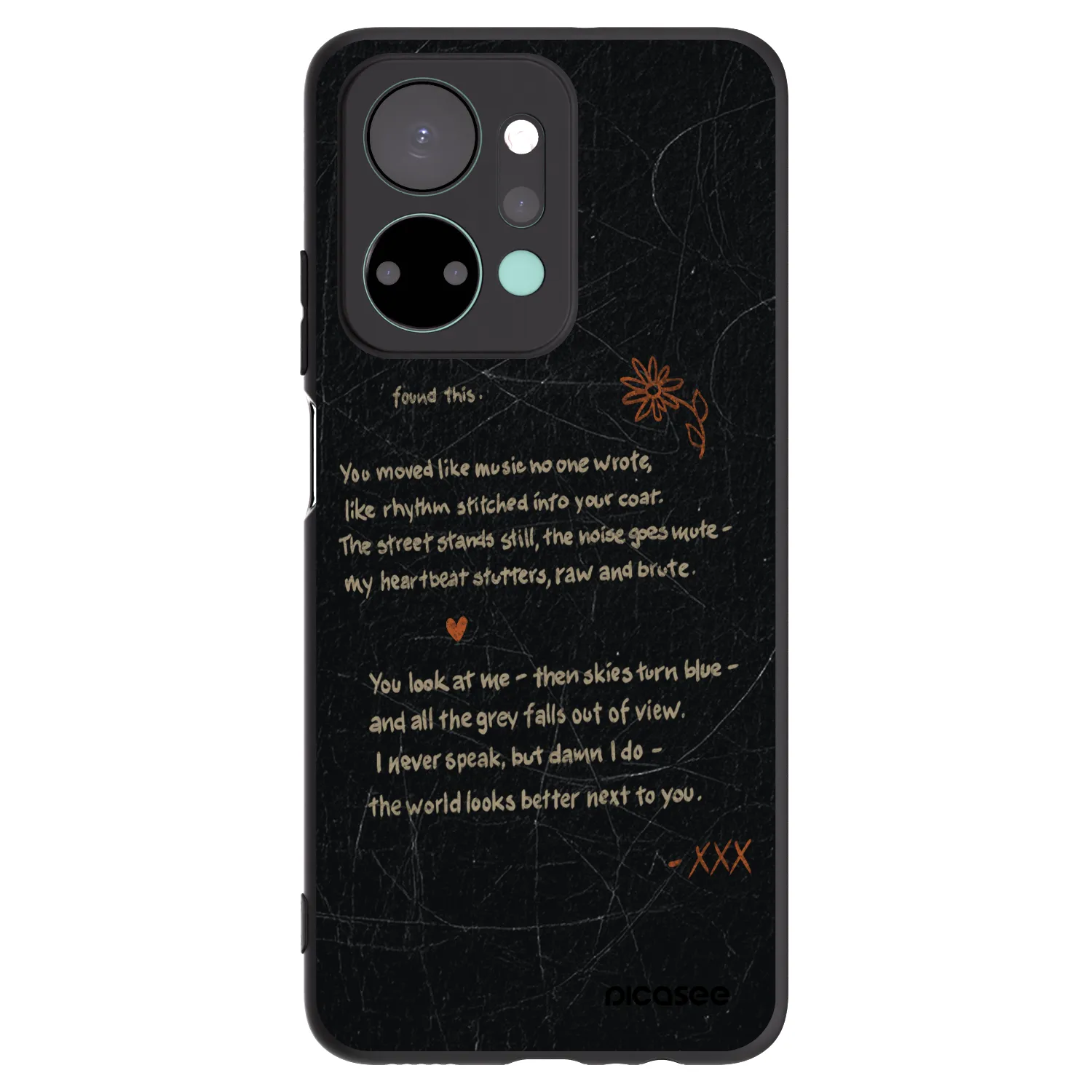 Picasee husă neagră din silicon pentru Honor X7a - POET