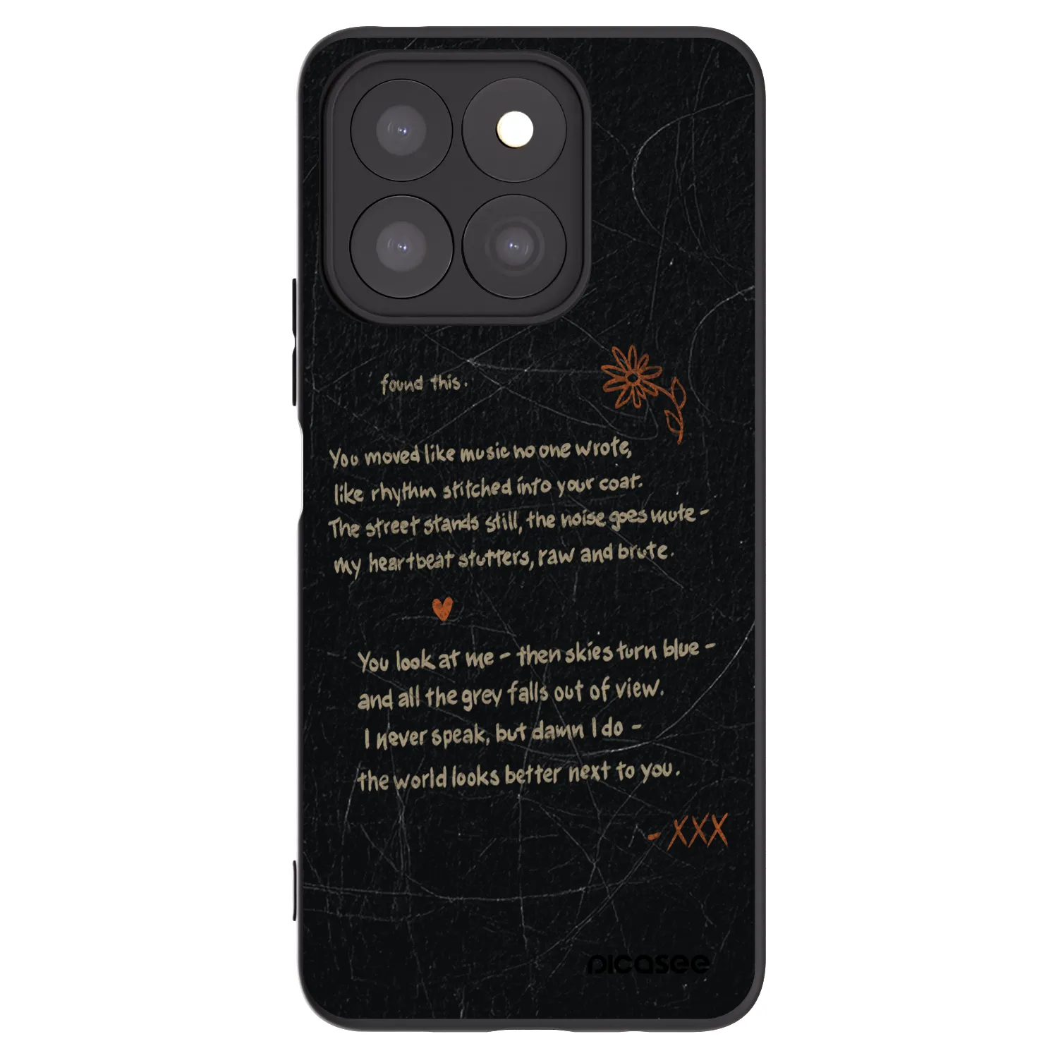 Picasee husă neagră din silicon pentru Honor X8b - POET