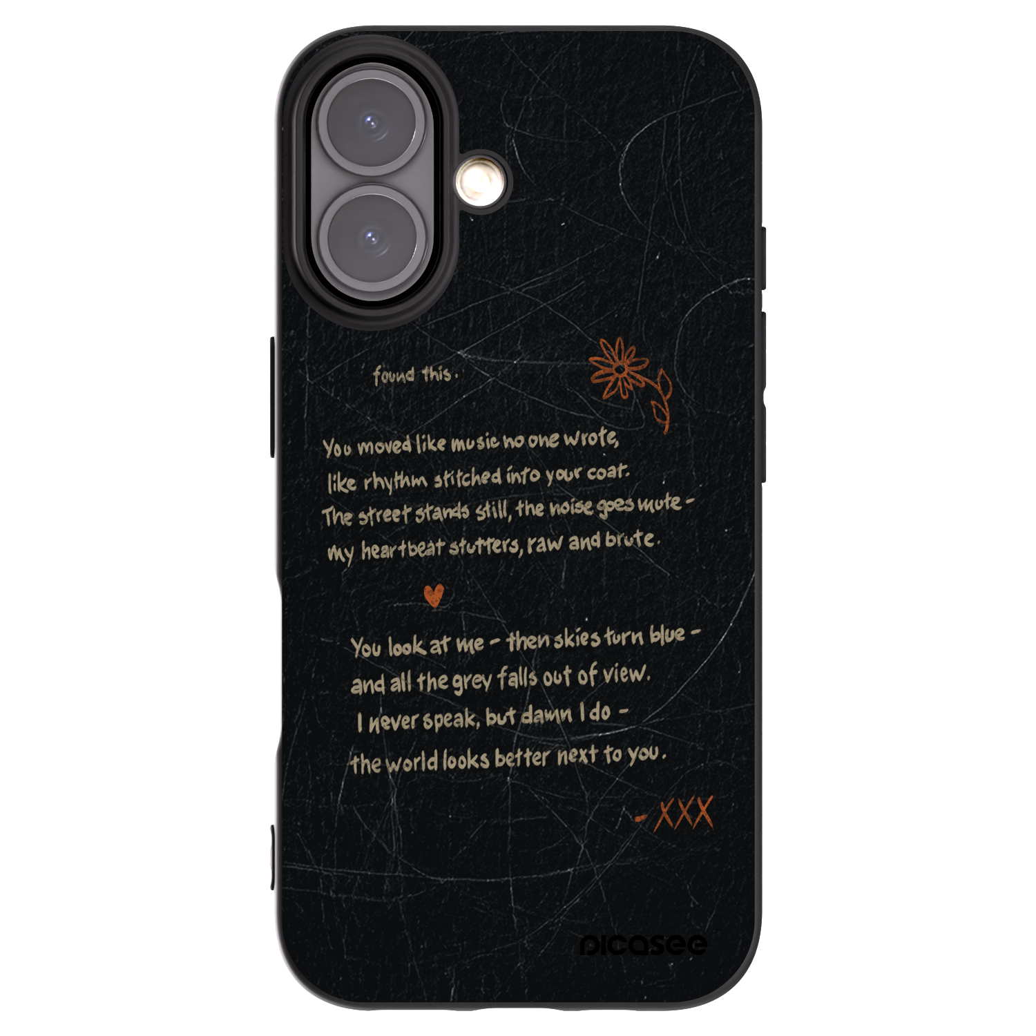 Picasee husă neagră din silicon pentru Apple iPhone 16 - POET