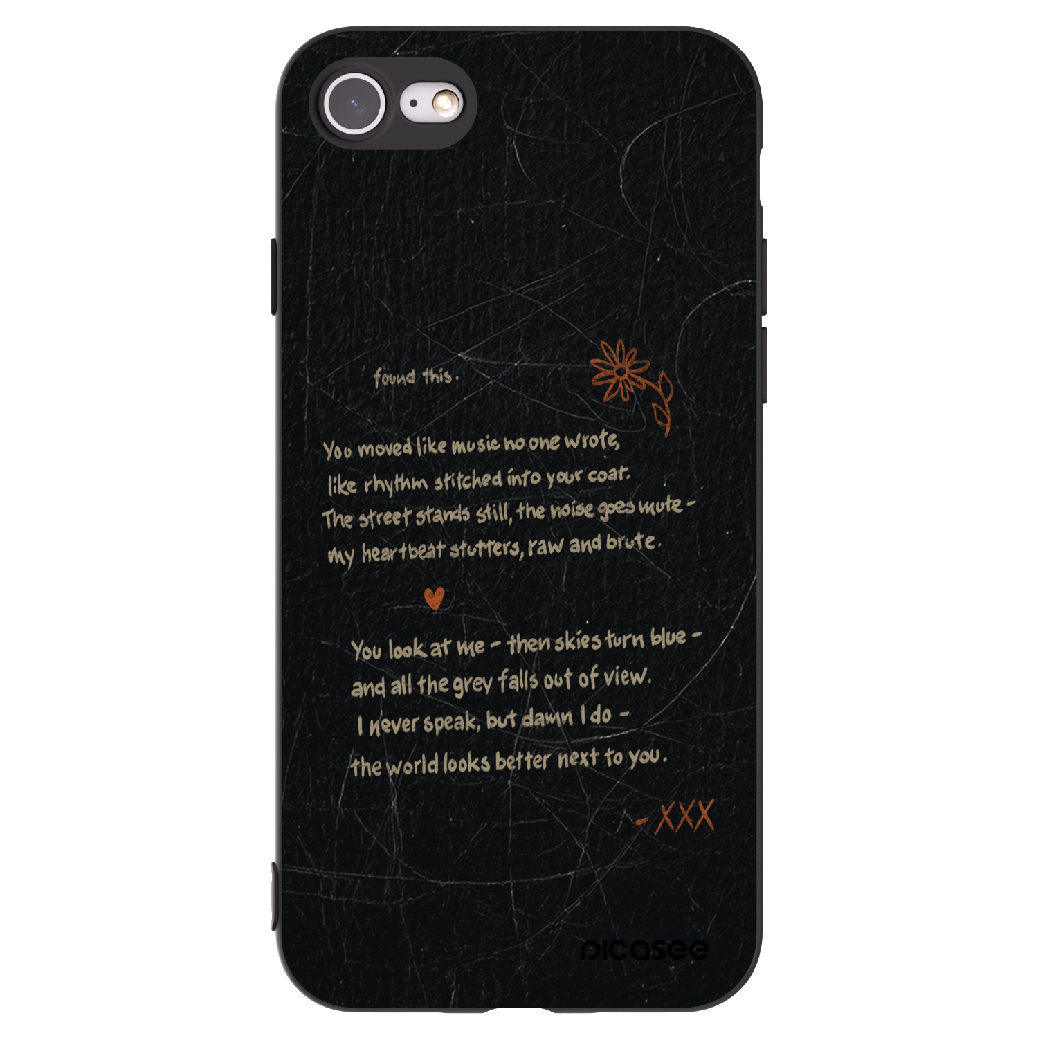 Picasee husă neagră din silicon pentru Apple iPhone 8 - POET