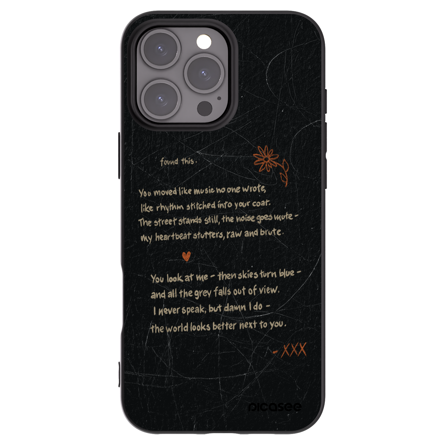 Picasee husă neagră din silicon pentru Apple iPhone 16 Pro Max - POET