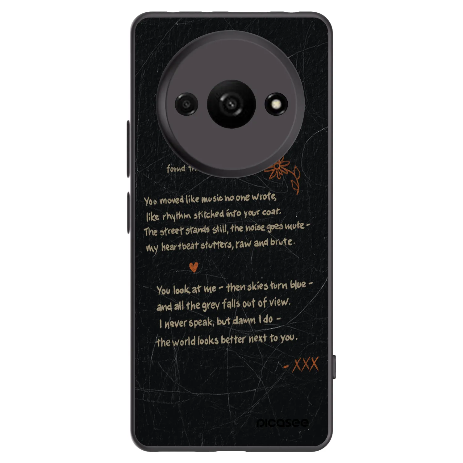 Picasee husă neagră din silicon pentru Xiaomi Redmi A3 - POET