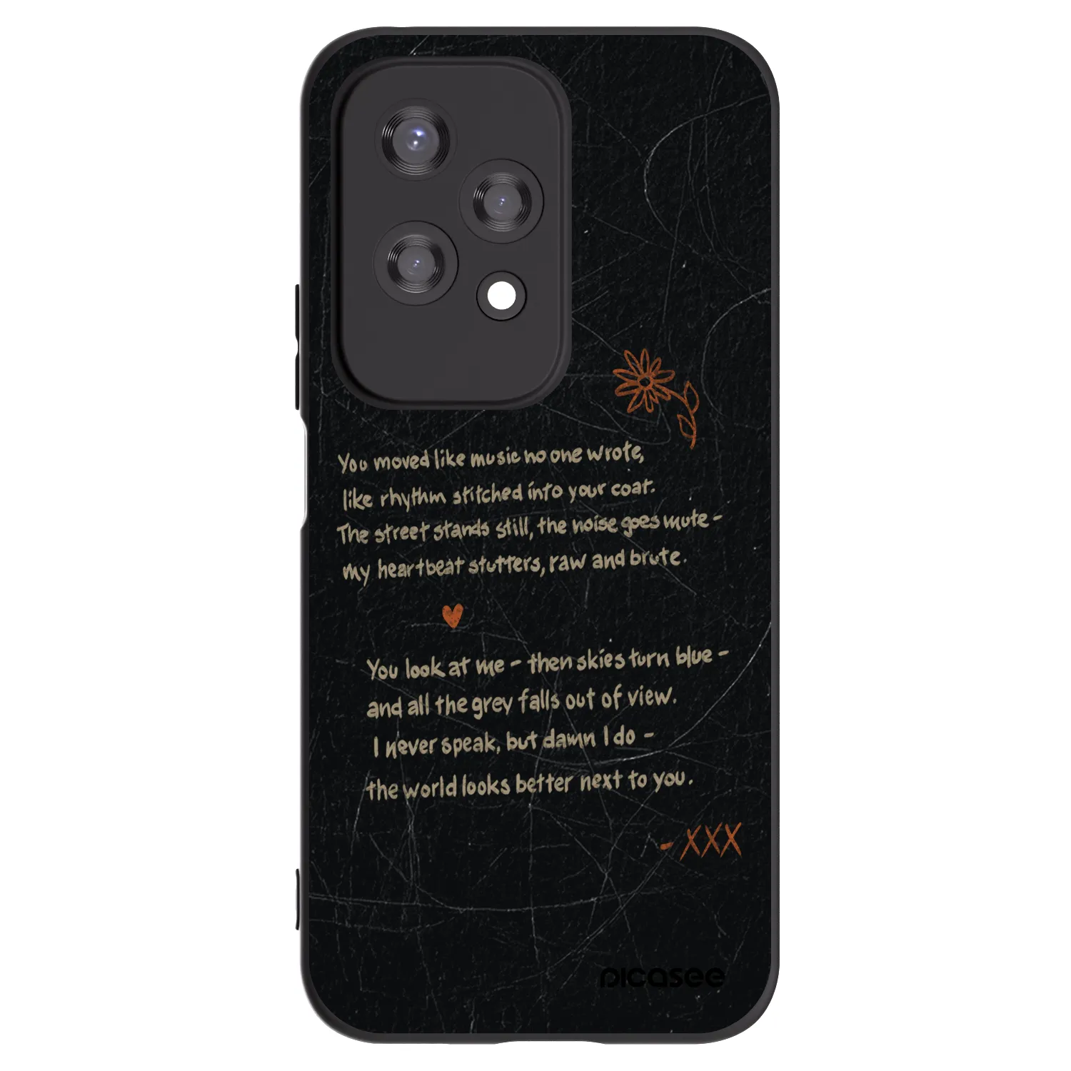 Picasee husă neagră din silicon pentru Honor 200 Lite - POET