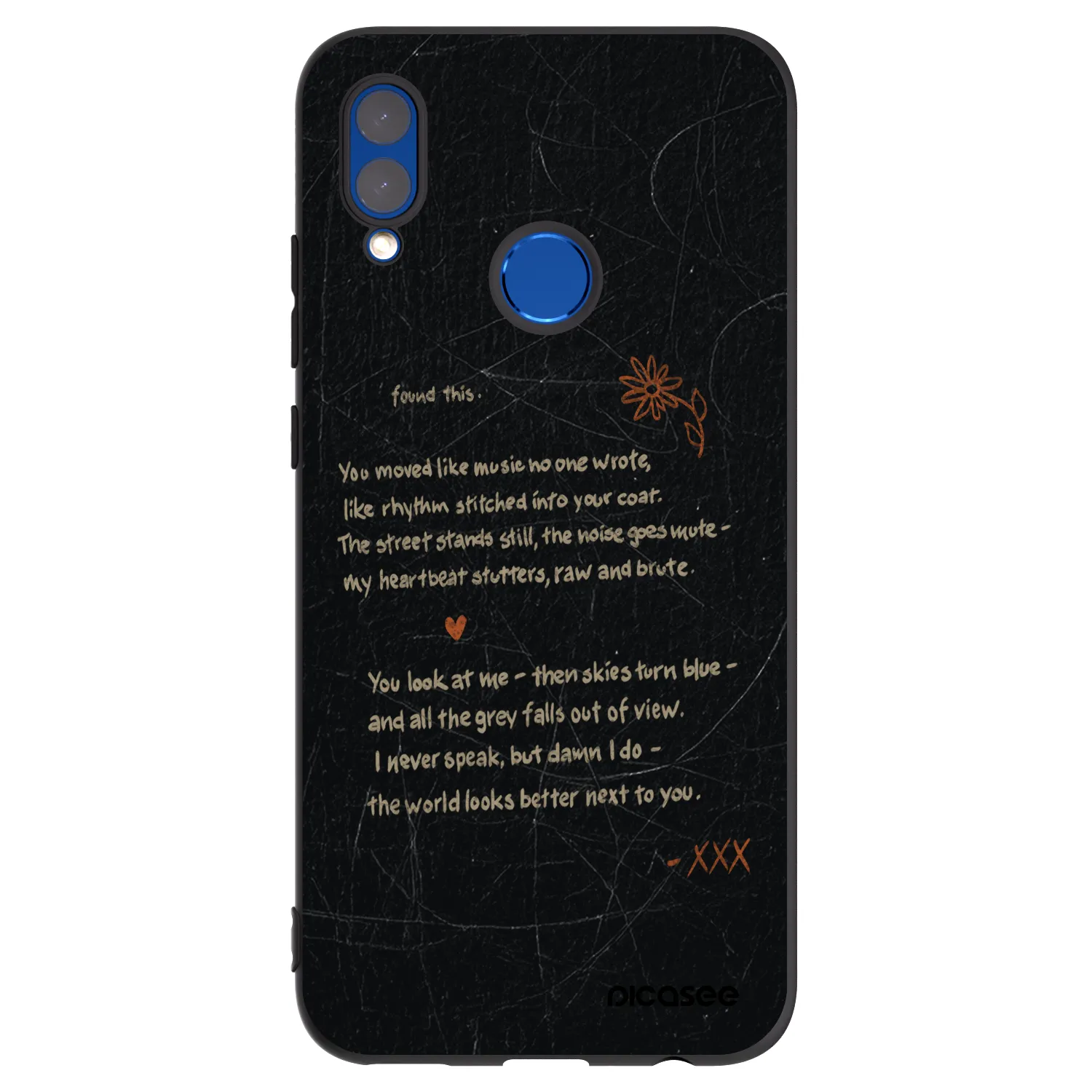 Picasee husă neagră din silicon pentru Honor 10 Lite - POET