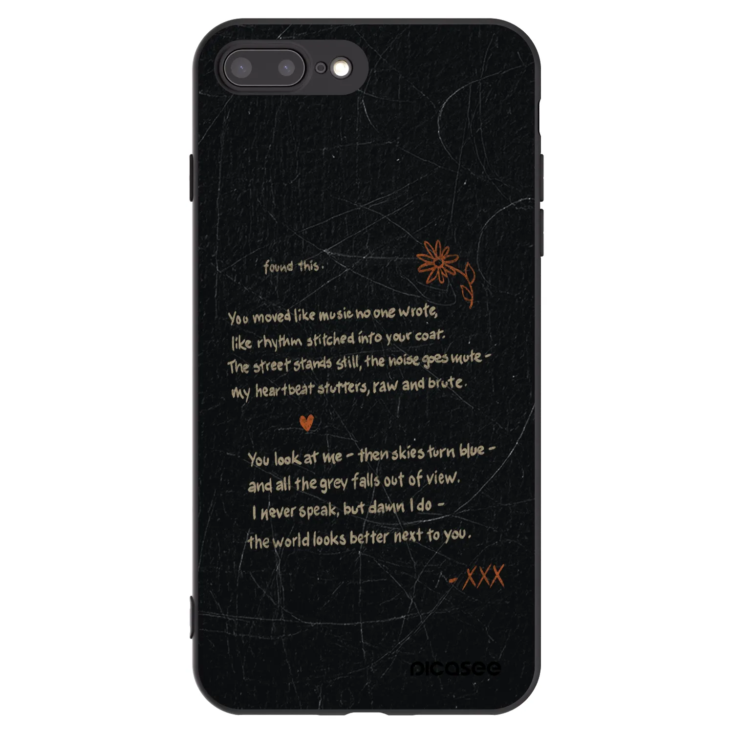 Picasee husă neagră din silicon pentru Apple iPhone 7 Plus - POET