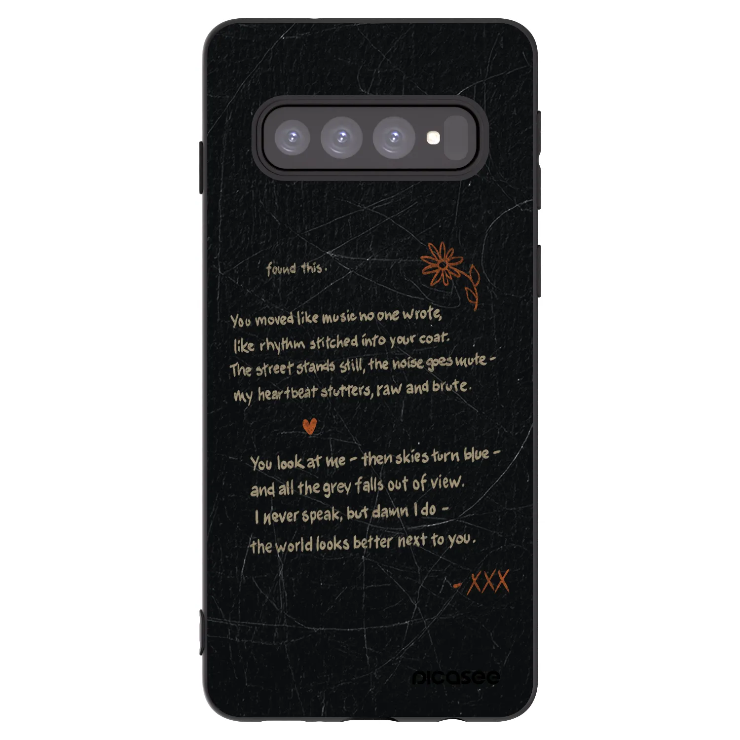 Picasee husă neagră din silicon pentru Samsung Galaxy S10 G973 - POET