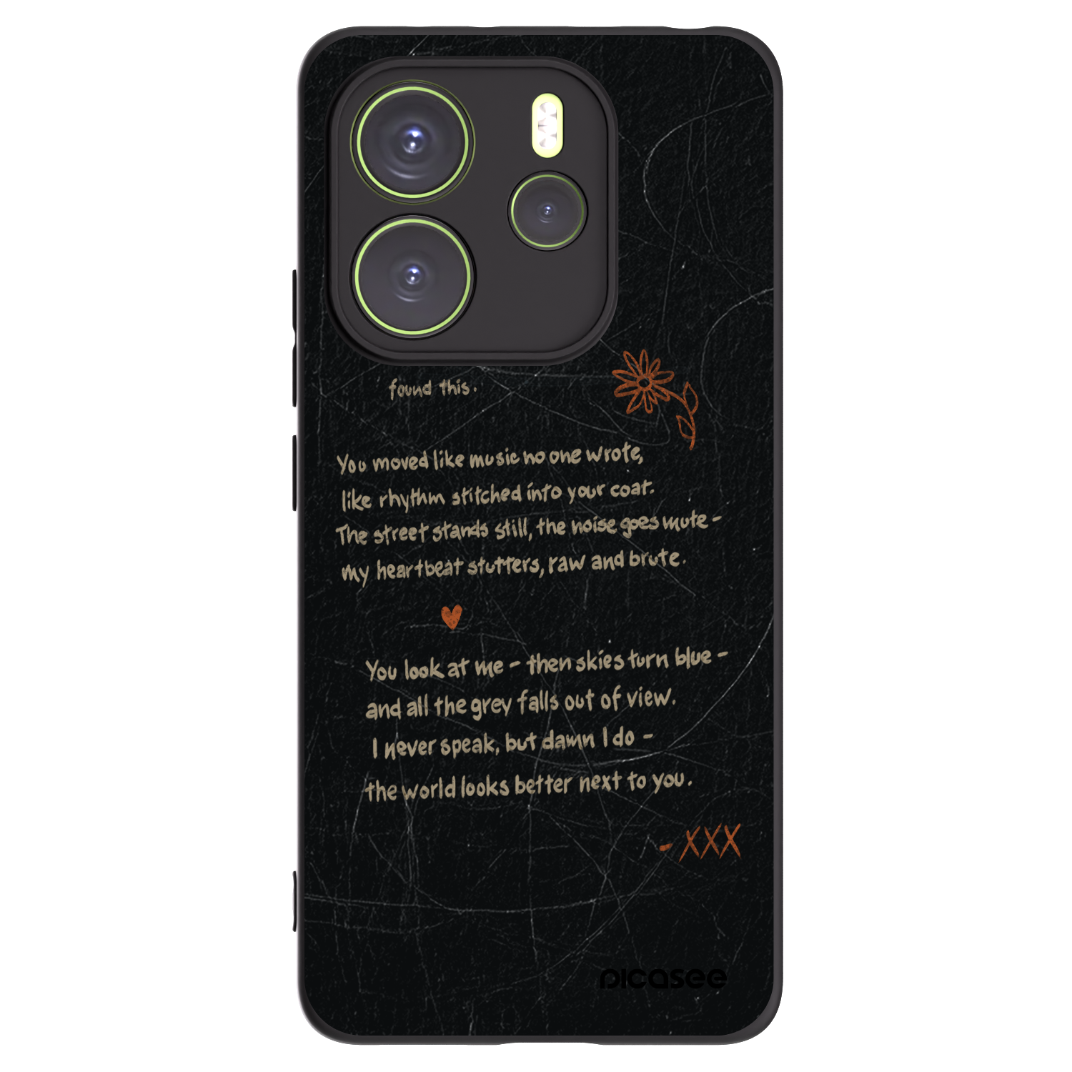 Picasee husă neagră din silicon pentru Xiaomi Redmi Note 14 4G - POET