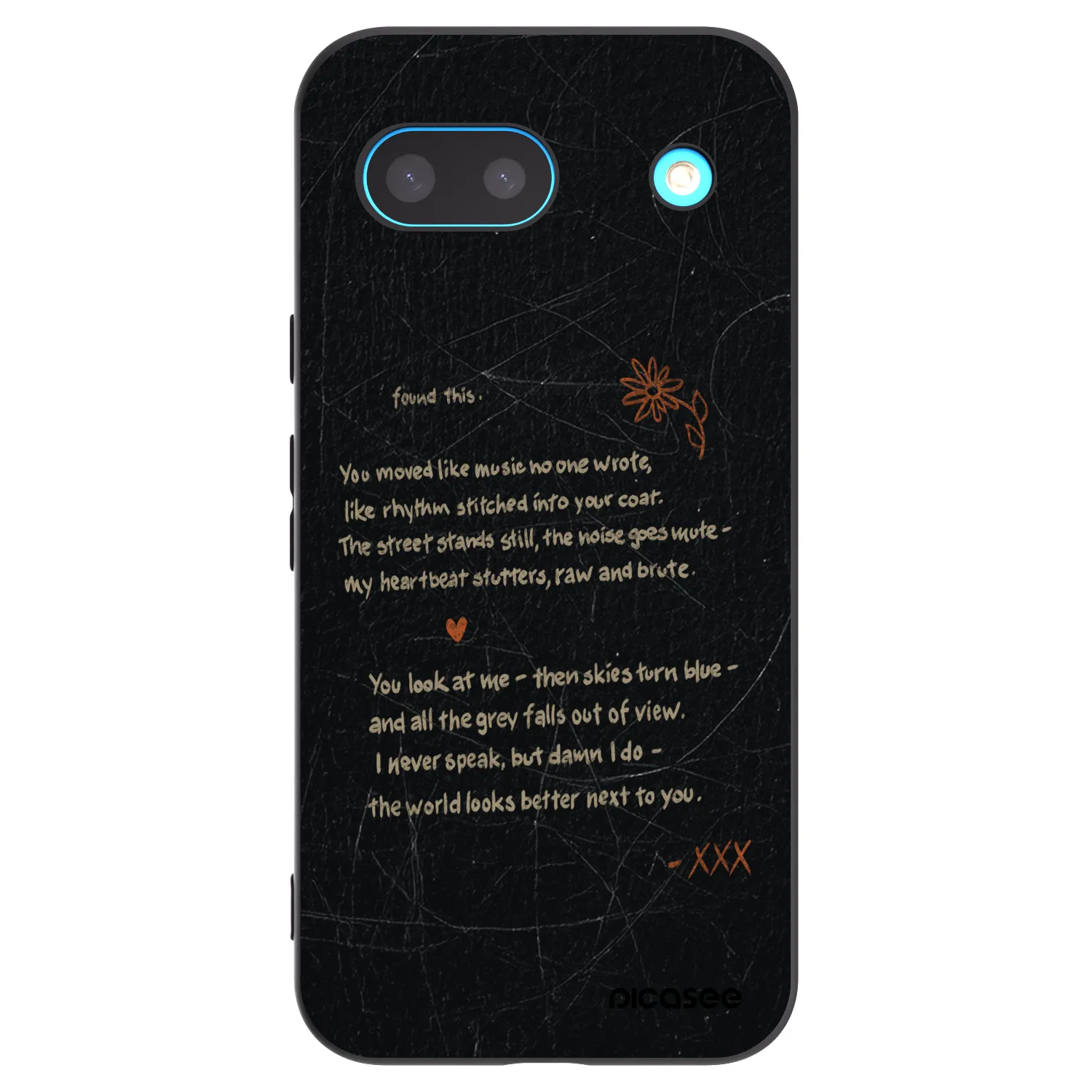 Picasee husă neagră din silicon pentru Google Pixel 8a - POET