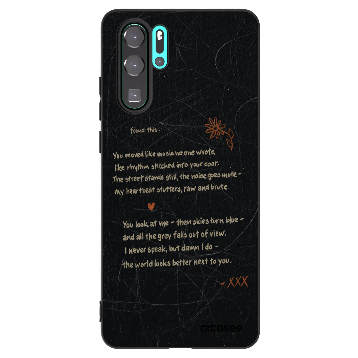 Picasee husă neagră din silicon pentru Huawei P30 Pro - POET