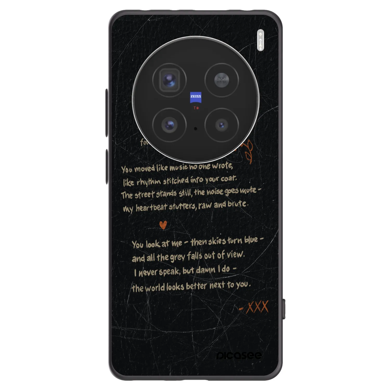 Picasee husă neagră din silicon pentru Vivo X200 Pro - POET