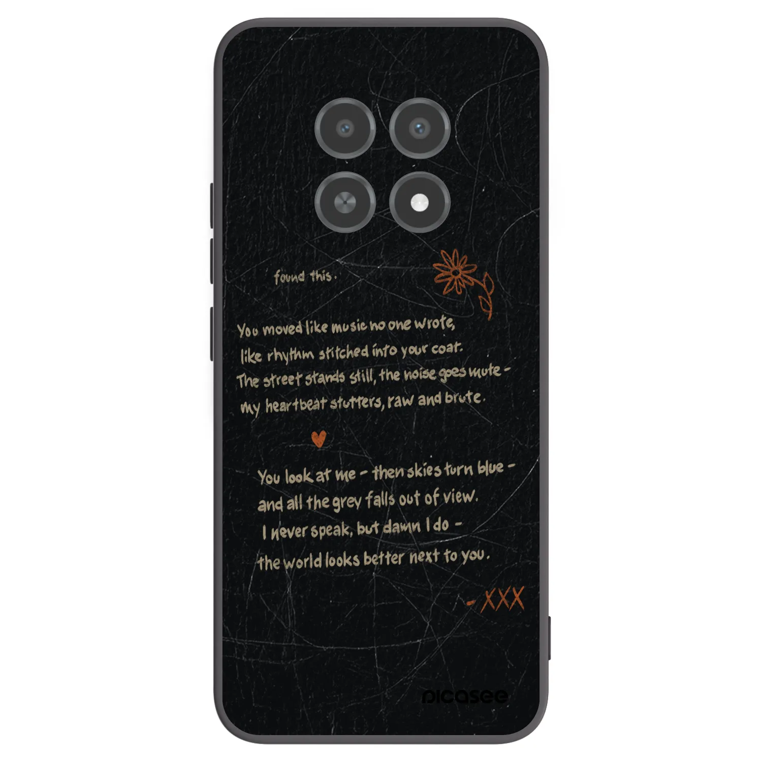 Picasee husă neagră din silicon pentru Realme 12X - POET