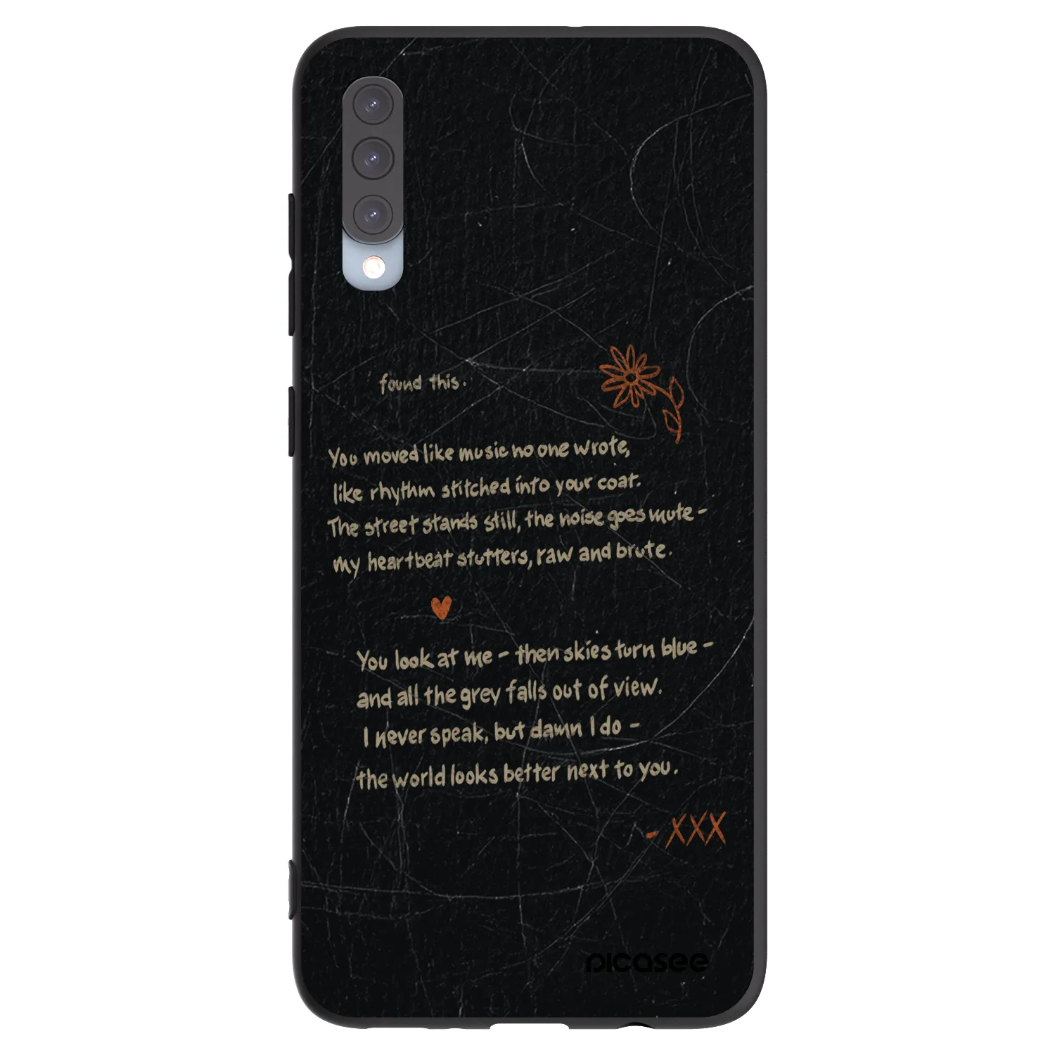 Picasee husă neagră din silicon pentru Samsung Galaxy A70 A705F - POET