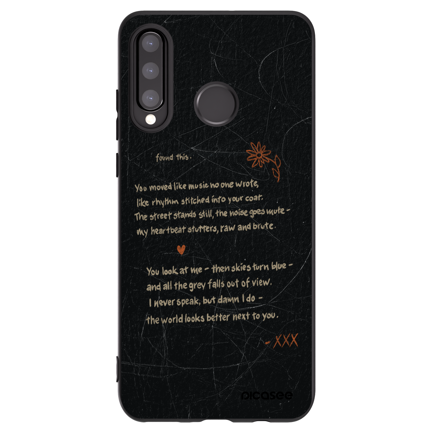 Picasee husă neagră din silicon pentru Huawei P30 Lite - POET