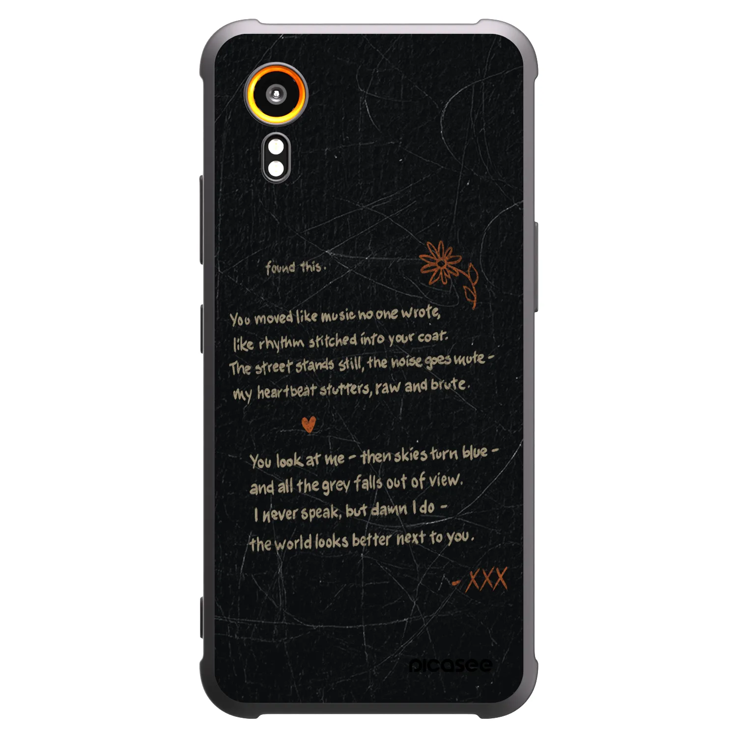 Picasee husă neagră din silicon pentru Samsung Galaxy Xcover 7 - POET
