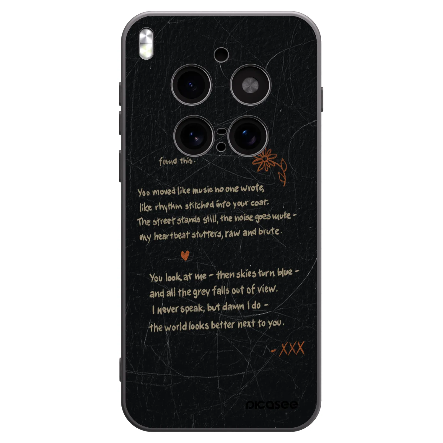 Picasee husă neagră din silicon pentru Vivo X300 Pro - POET