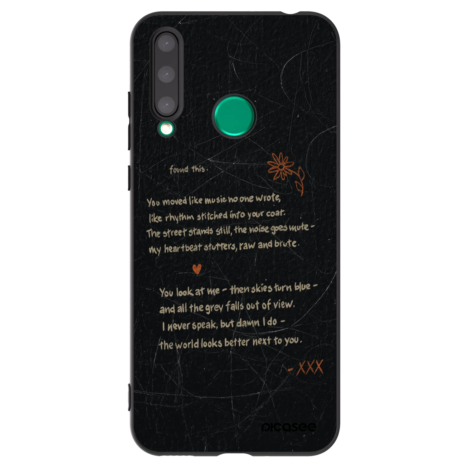 Picasee husă neagră din silicon pentru Honor 20 Lite - POET
