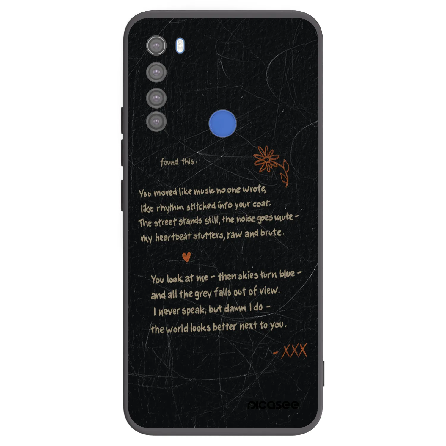 Picasee husă neagră din silicon pentru Xiaomi Redmi Note 8T - POET