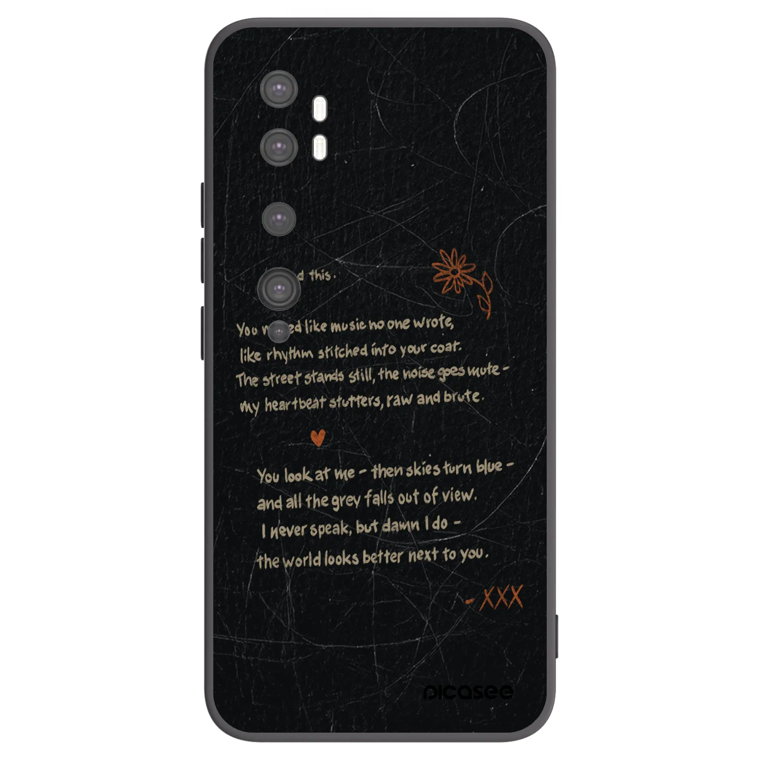 Picasee husă neagră din silicon pentru Xiaomi Mi Note 10 (Pro) - POET