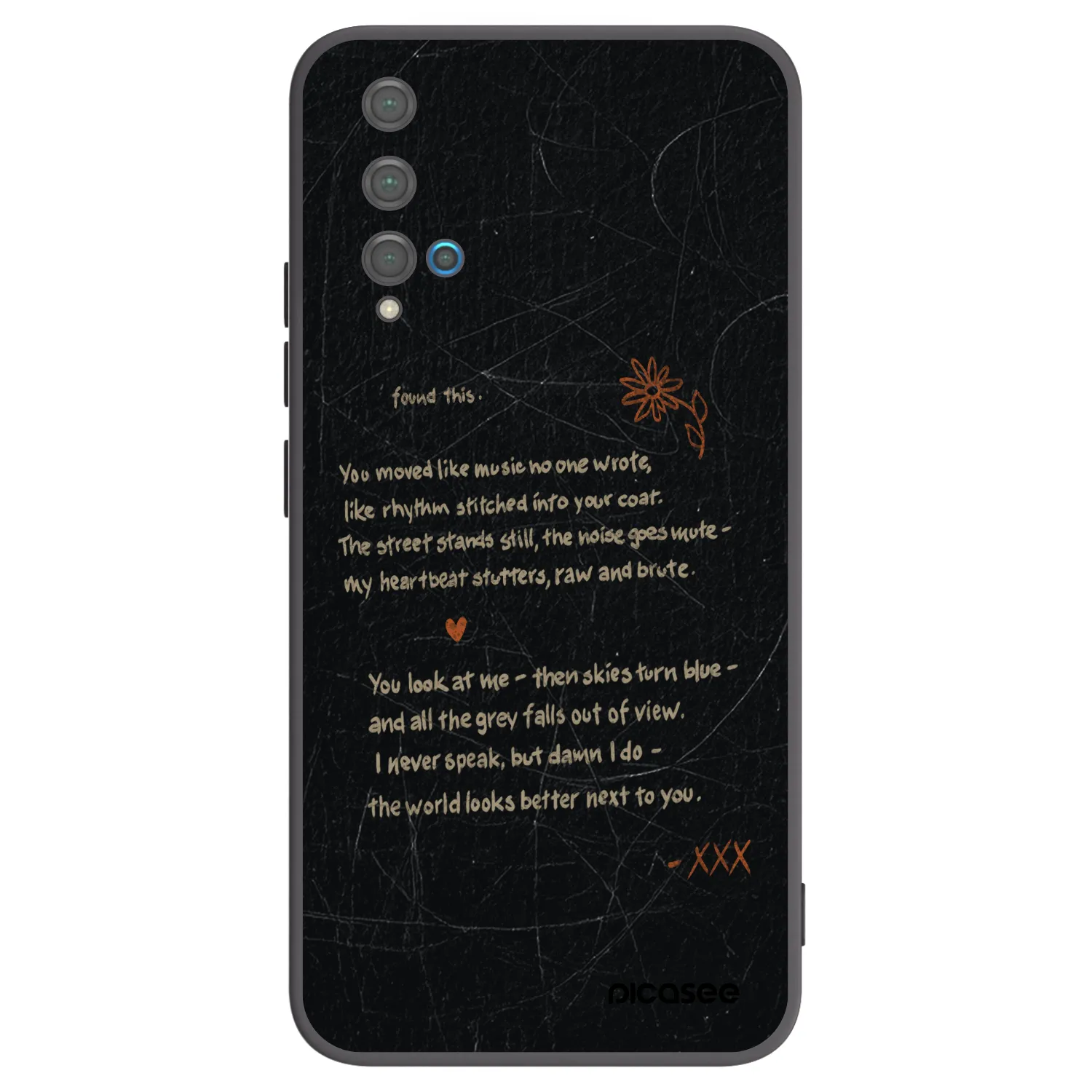 Picasee husă neagră din silicon pentru Huawei Nova 5T - POET