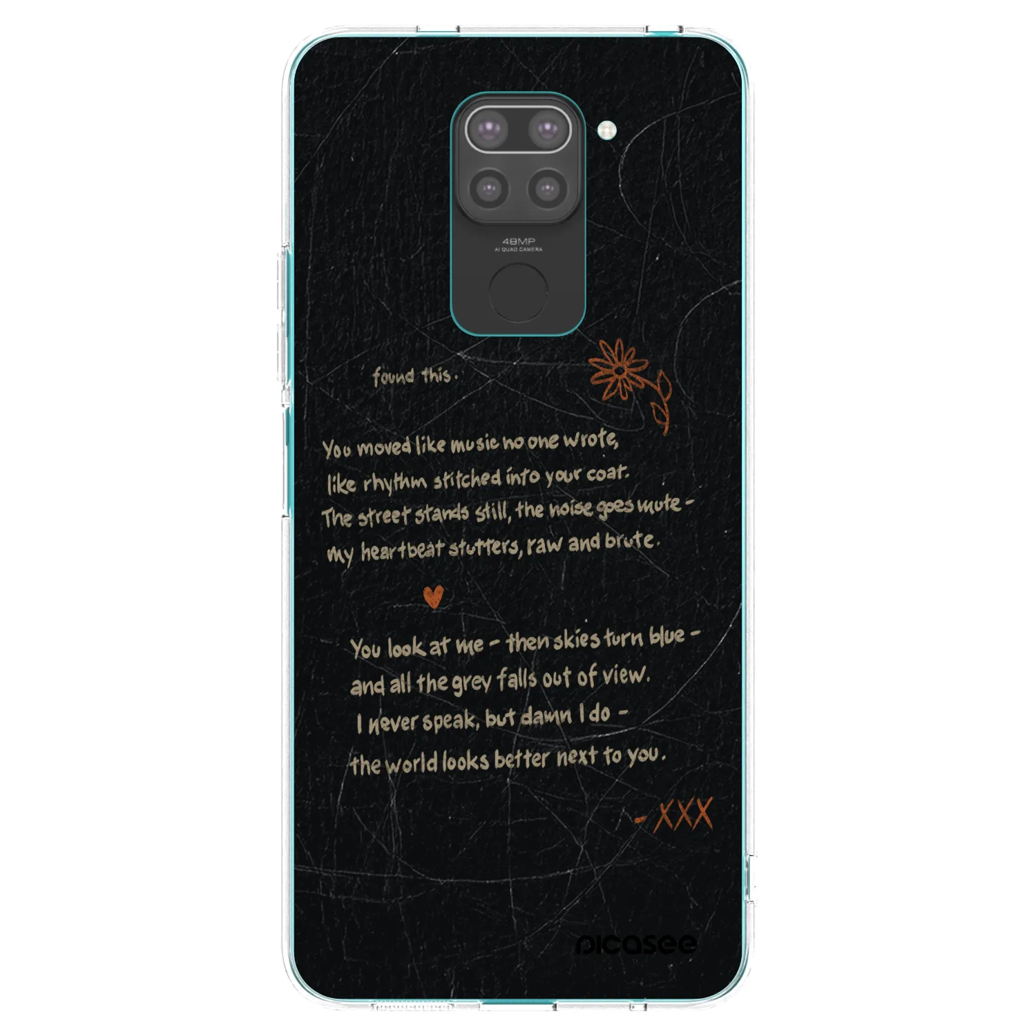 Picasee husă neagră din silicon pentru Xiaomi Redmi Note 9 - POET